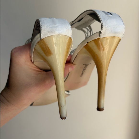 BCBGirls White Strappy Heels - Picture 6 of 8